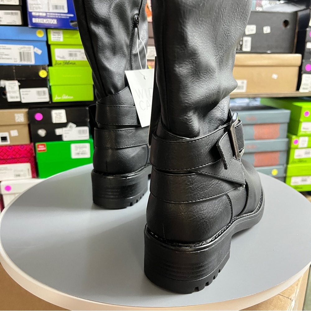 Carlos by Carlos Santana Wide Calf Black Over the Knee Boots - Picture 8 of 9